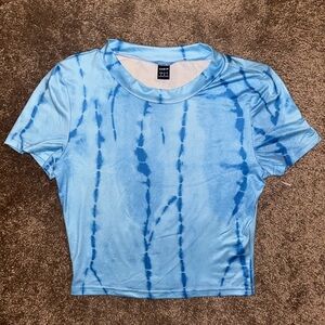 *BRAND NEW/ NEVER WORN* Women’s Medium SHEIN Blue Crop Fitted Short Sleeve Tee